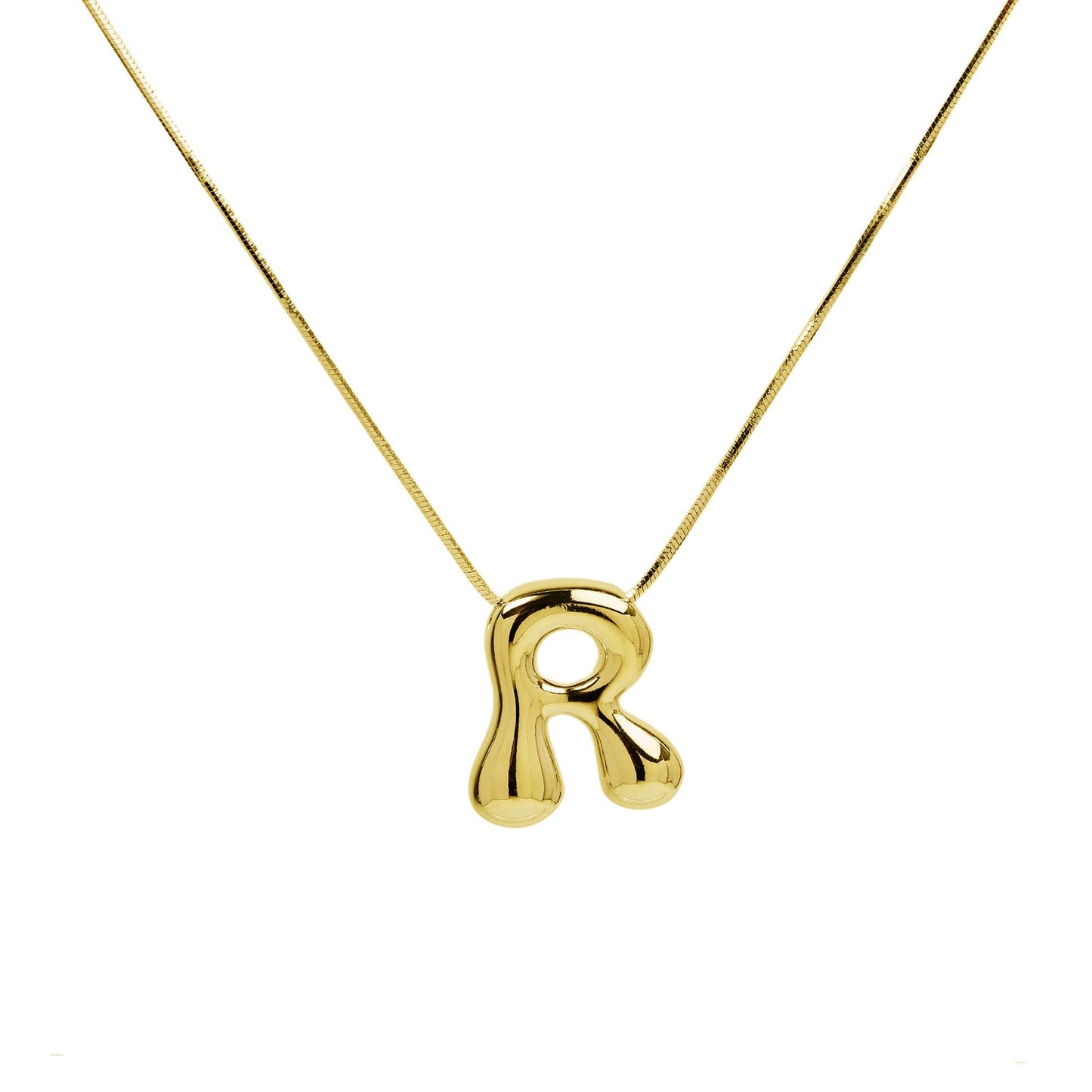 Initial Waterdrop Gold Necklace