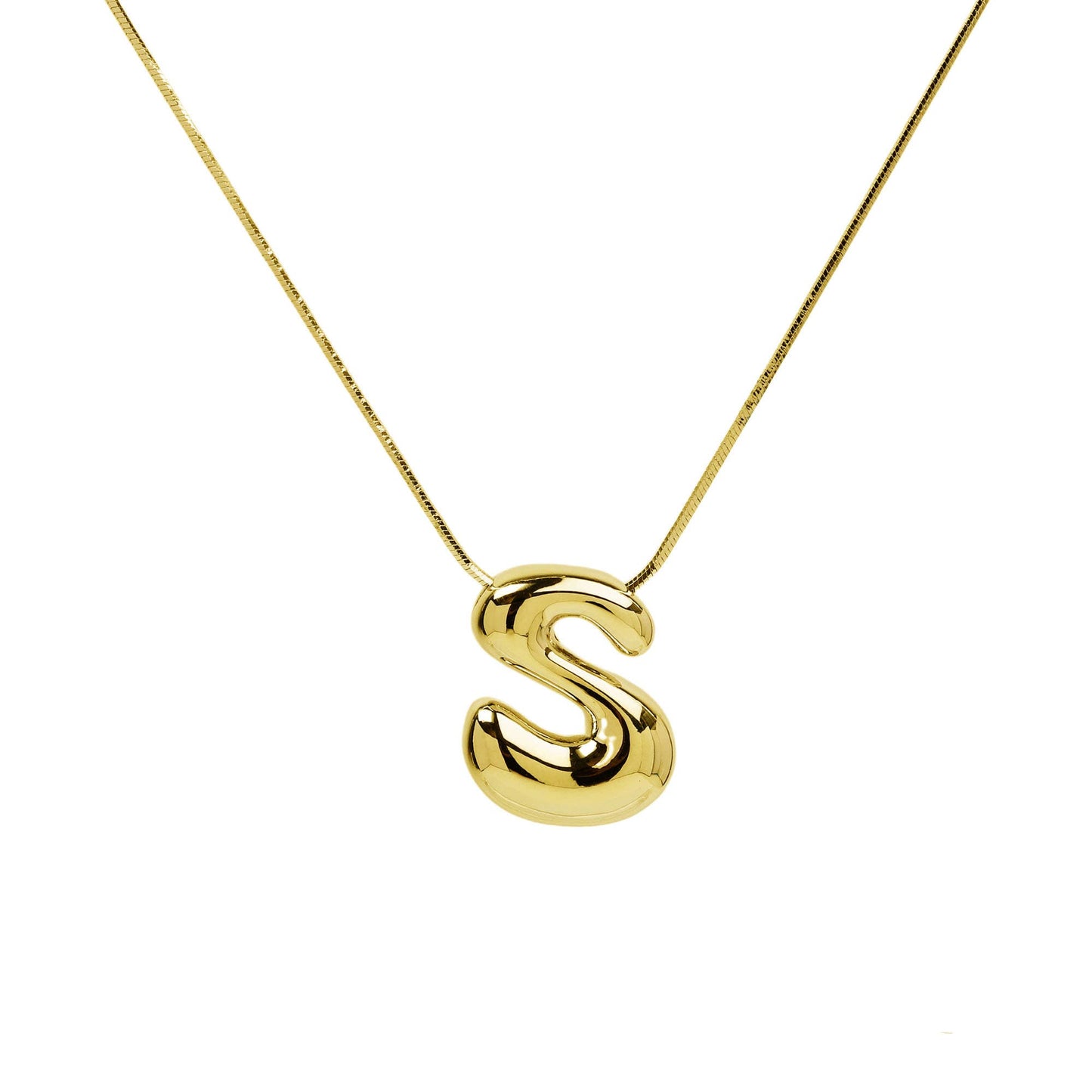 Initial Waterdrop Gold Necklace