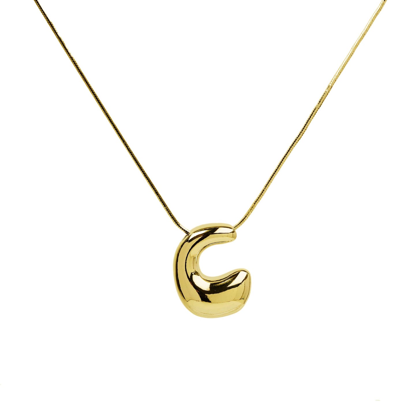 Initial Waterdrop Gold Necklace