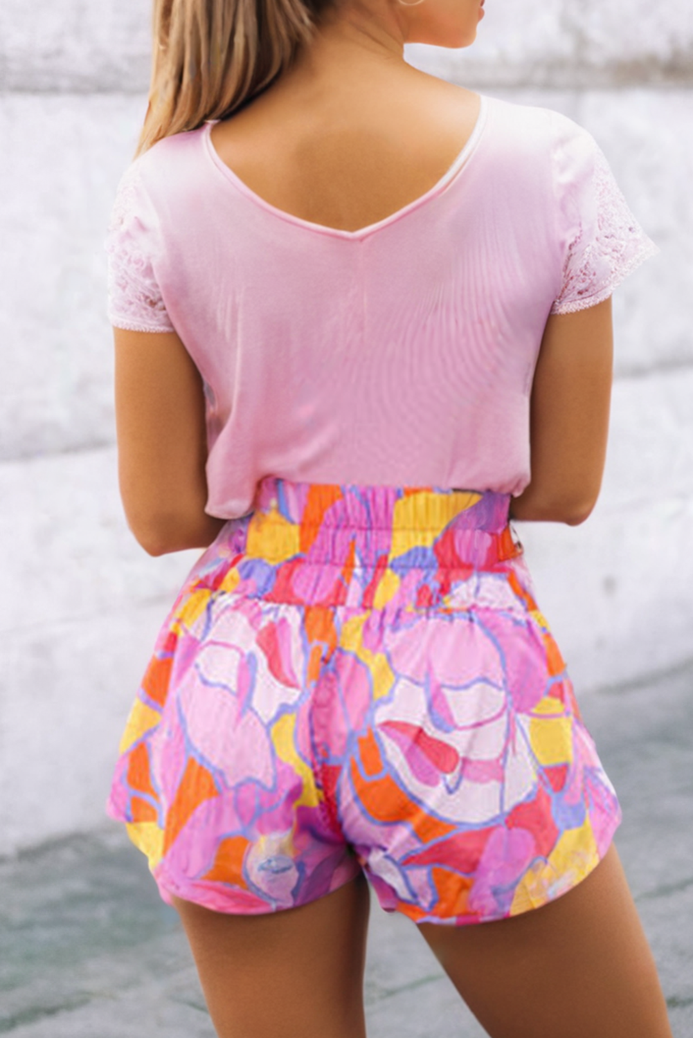 Mosaic Smock Shorts [Purple]