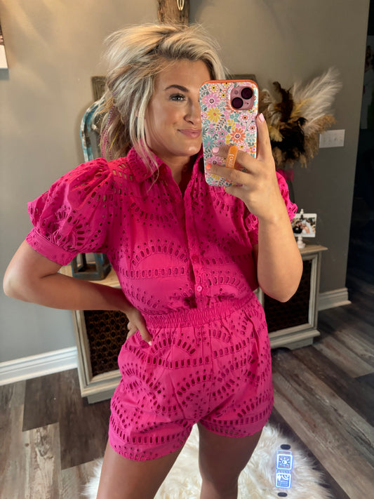 Lace Romper [Pink]