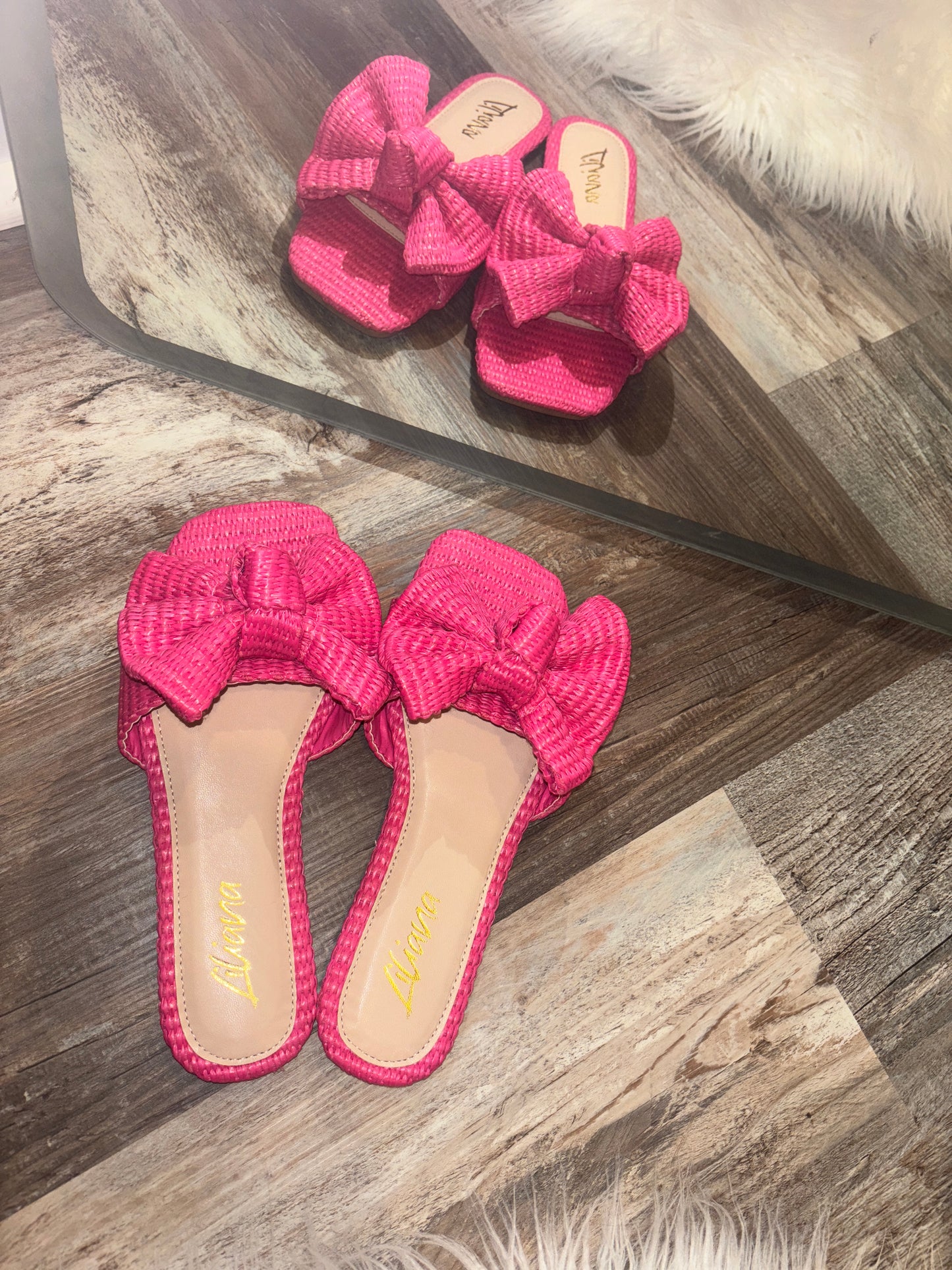 Bow Sandals [Fuchsia]