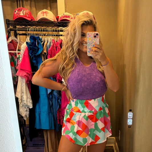 Athletic Crop Top [Purple]