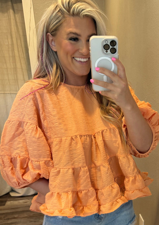 Babydoll Blouse [Tangerine]