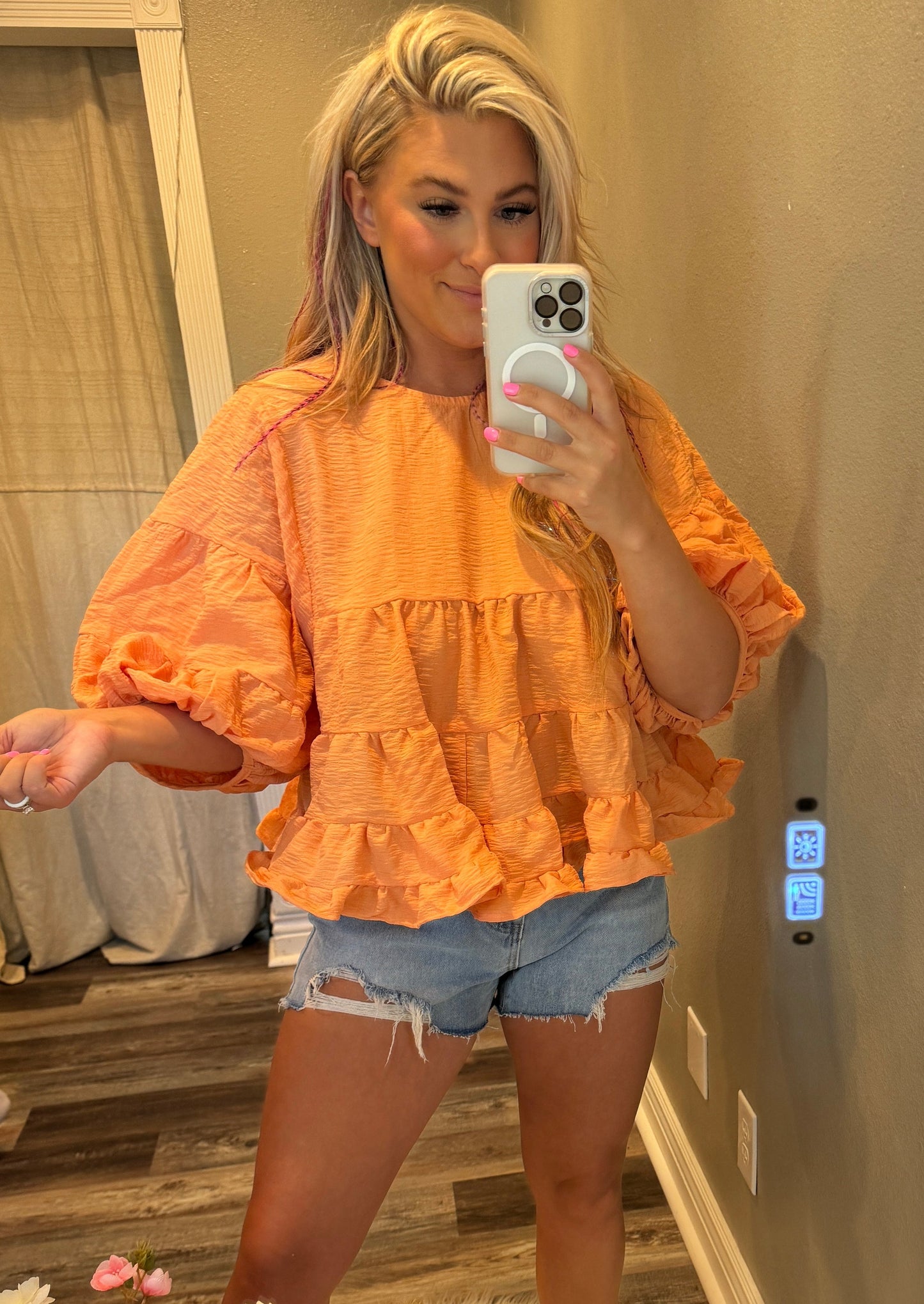 Babydoll Blouse [Tangerine]