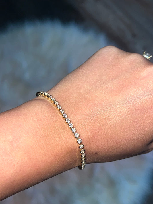 Semi Precious Pave Bracelet [Gold Filled]