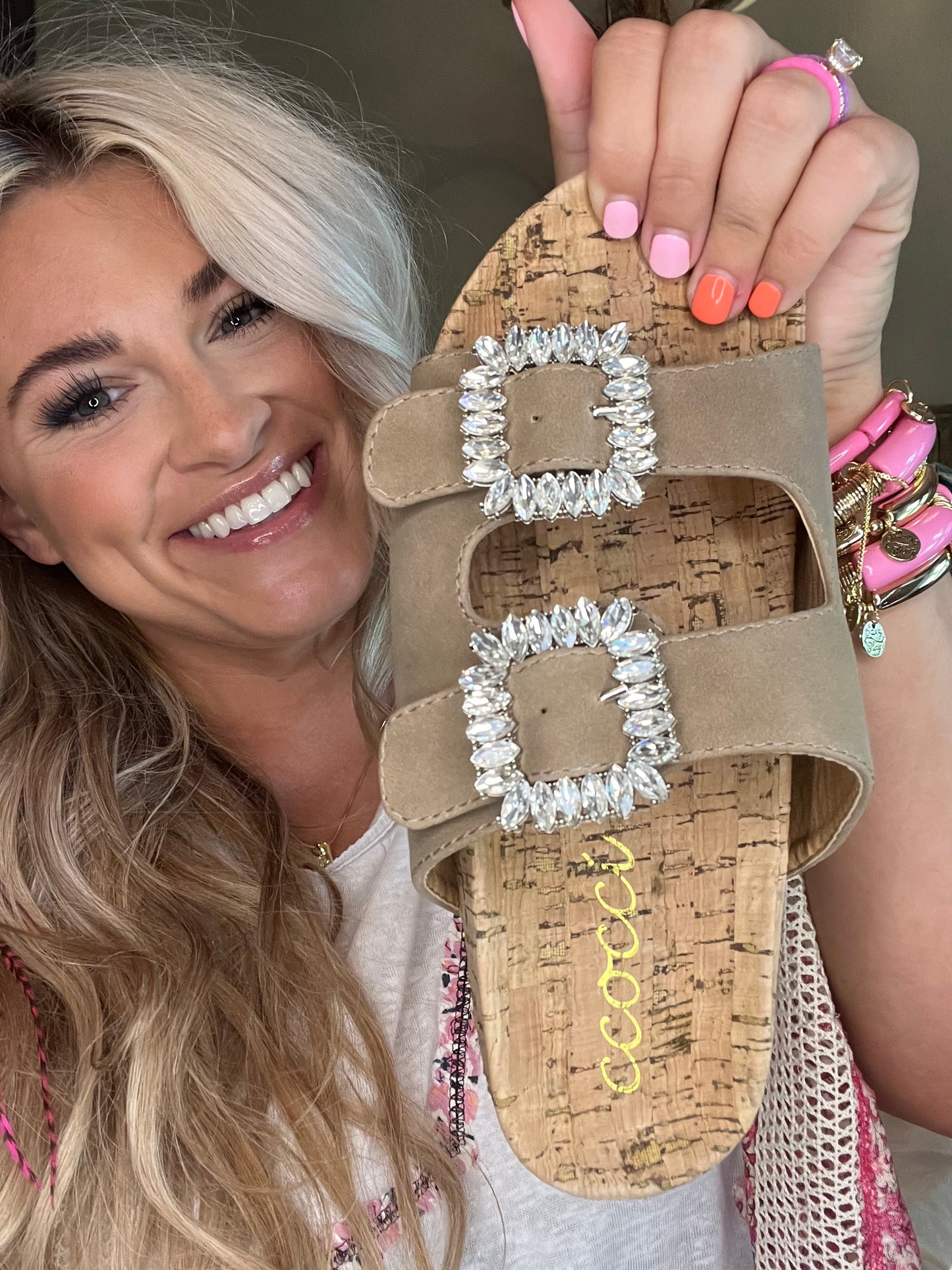 Bedazzled Birkenstock Sandal [Taupe]