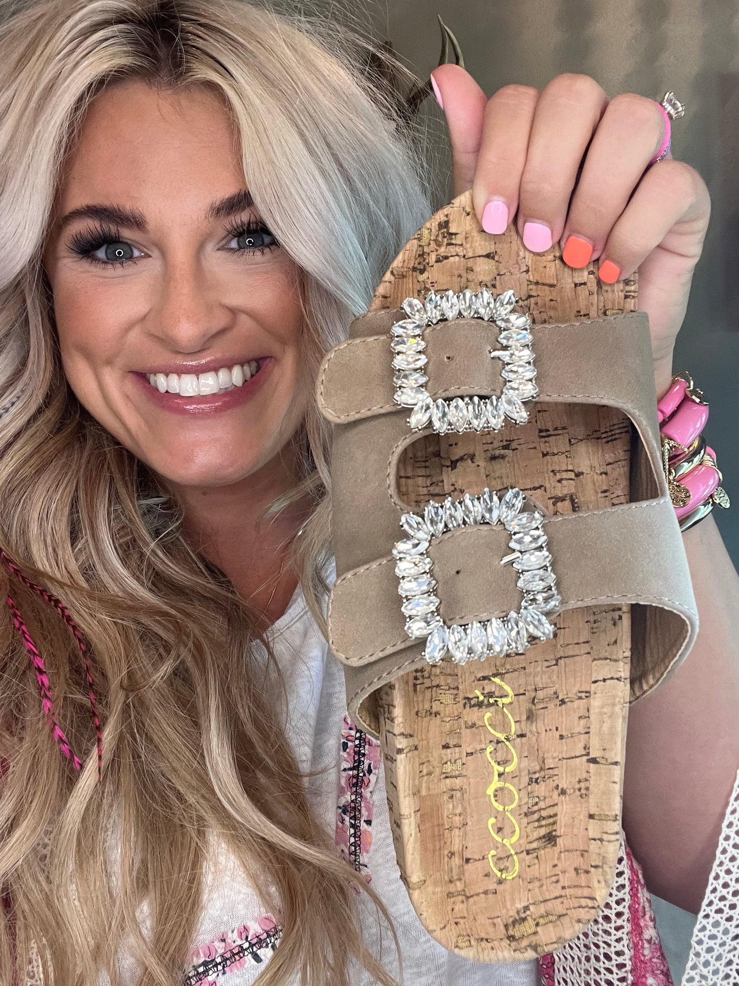 Bedazzled Birkenstock Sandal [Taupe]