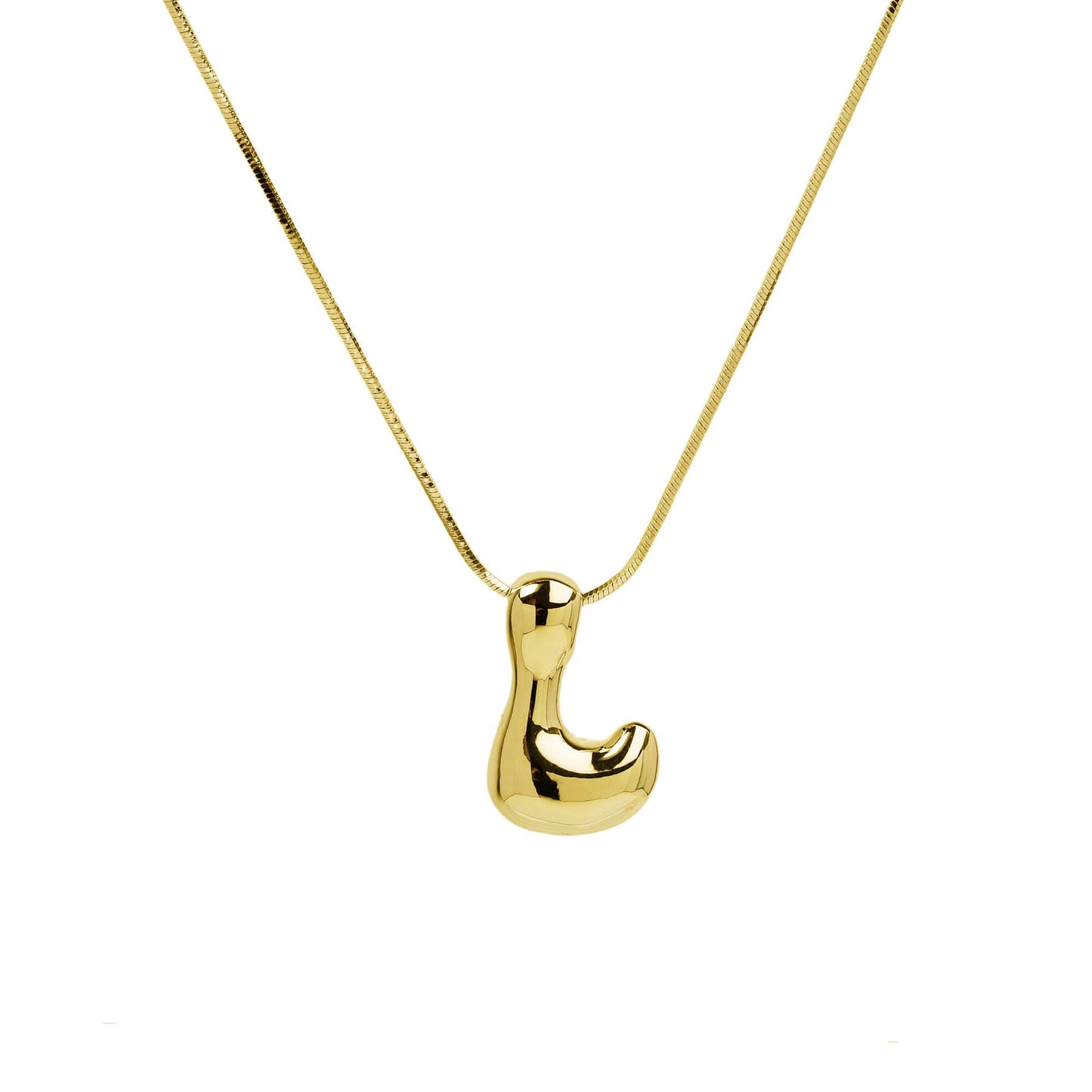 Initial Waterdrop Gold Necklace