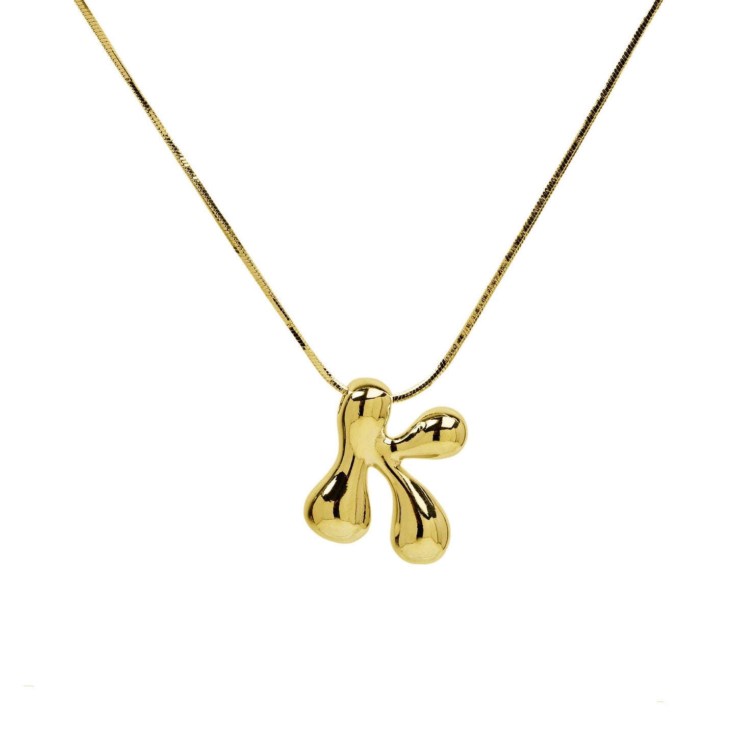 Initial Waterdrop Gold Necklace