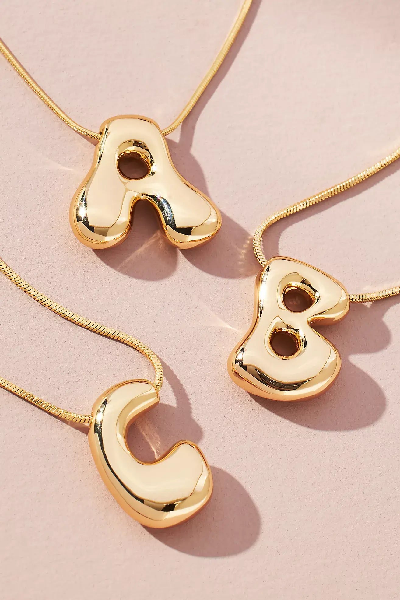 Initial Waterdrop Gold Necklace