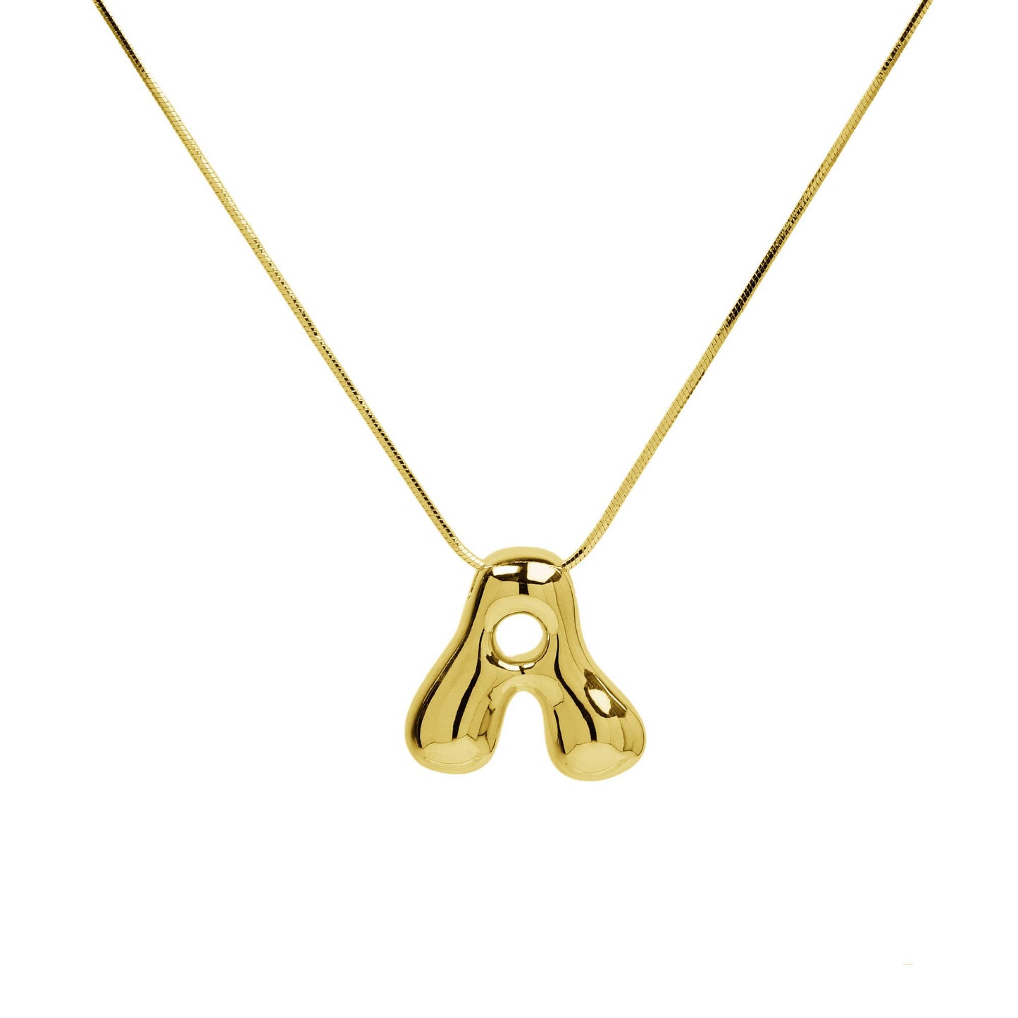 Initial Waterdrop Gold Necklace